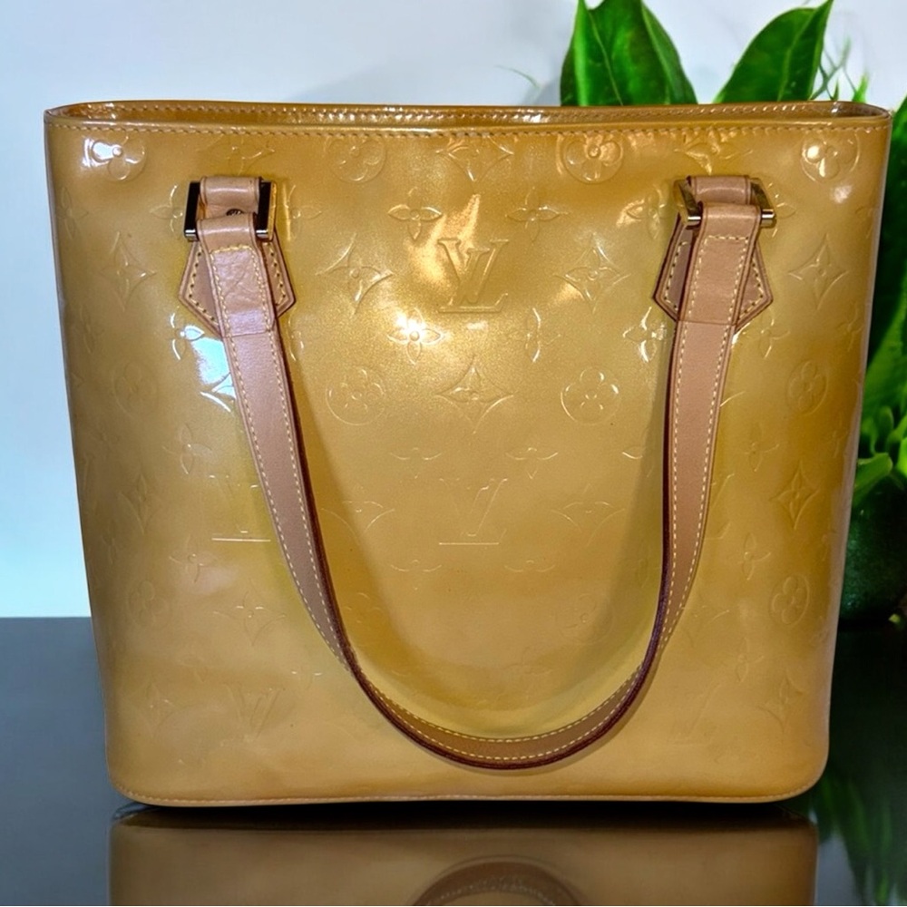 Louis Vuitton Monogram Noisette Vernis Houston Tote & Box with COA Vintage - Picture 4 of 17